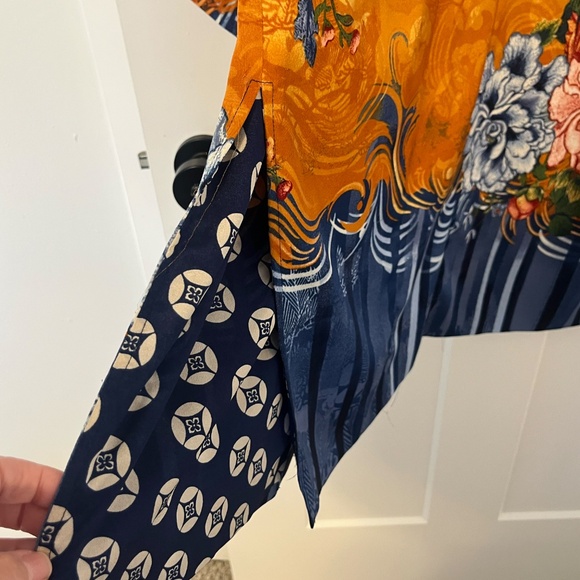 Chicos Kimono Printed Floral Large Open Front Artsy Boho Festival Multicolor 2 - Picture 5 of 11